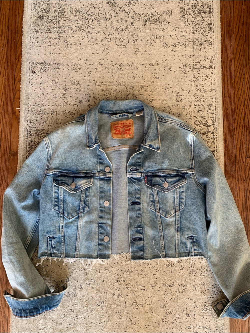 Levi's Light Wash Cropped Denim Jacket